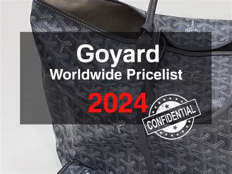 goyard neverfull price|goyard price list paris.